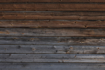 Fototapeta premium Dark brown wooden texture with horizontal planks, table, desk