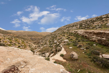 Fototapeta na wymiar Mountains of the canyon Negev Desert in Israel