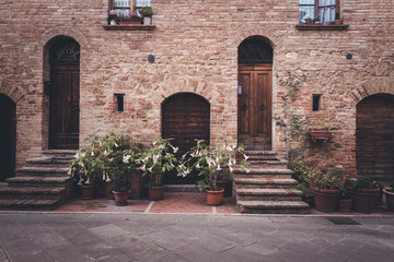 Fototapeta na wymiar Streets of old European towns