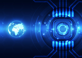 vector digital global technology concept, abstract background