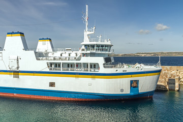 Ferry transports to another island