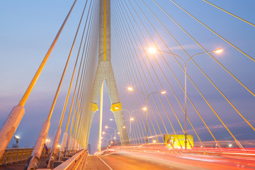 Road and bridge evening