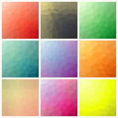 Flow of spectrum effect. Polygonal background