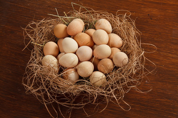 Basket with eggs