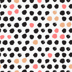 Fototapeta premium Seamless pattern with ink brush.
