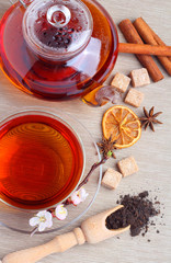 Tea Black isolated white background
