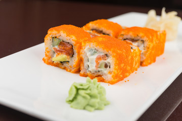 Sushi set with salmon