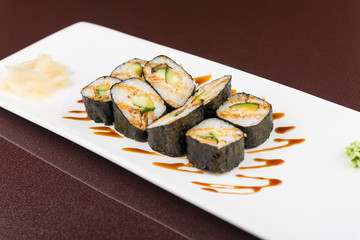tasty seafood sushi