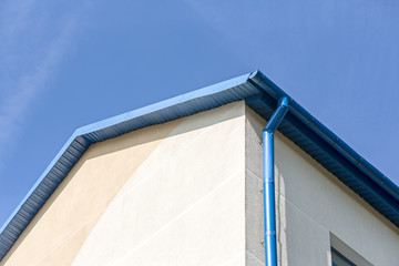 blue rain gutter system