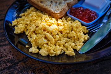 Omelet - breakfast in cafe 