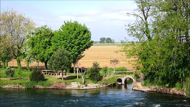 Fiume Adda , Campagna, lombardia