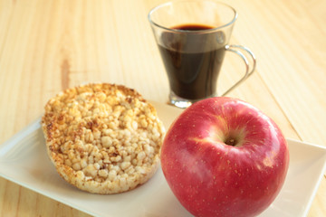 Breakfast with organic food