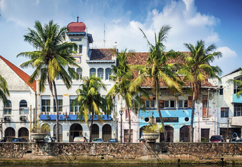 dutch colonial buildings in old town of jakarta indonesia