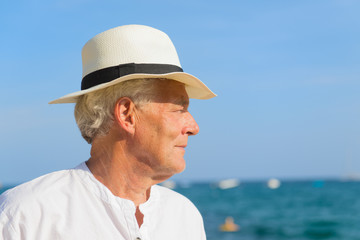 Senior man at the beach