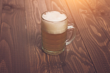 Frothy beer
