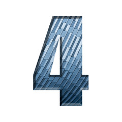 Alphabet on geometric pattern texture isolate on white background