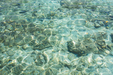 Crystal clear water of the tropical sea