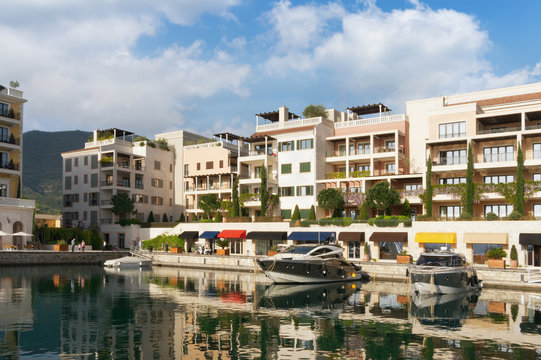 Montenegro, Tivat city. View of Porto Montenegro village.