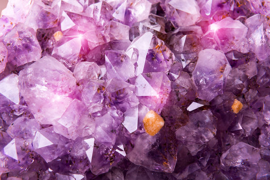 Detailed natural amethyst