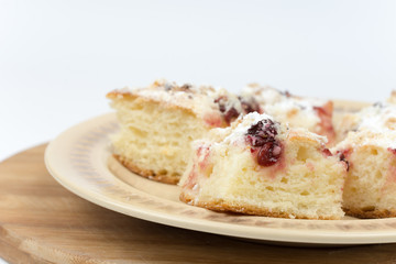 Cherry pastries served on the plate