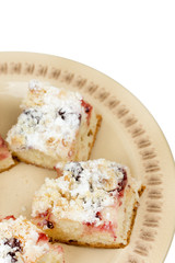 Cherry pastries served on the plate