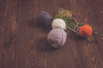 Diifferent clews of threads