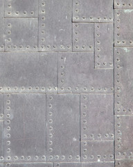 vintage metallic square pattern suface closeup