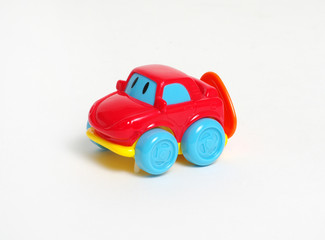 Fototapeta premium Toy car isolated on white