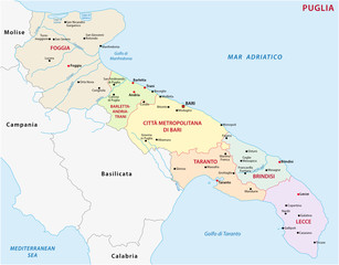apulia administrative map