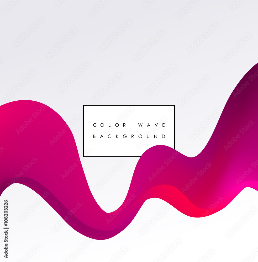 Poster abstract color wave design element