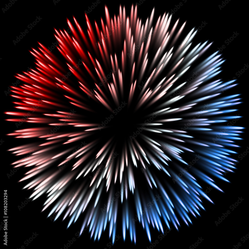 Poster Abstract color design with a burst. vector