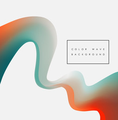 Abstract color wave design element