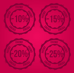 Sale rubber stamp set vector