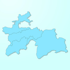 Tajikistan blue map on degraded background vector