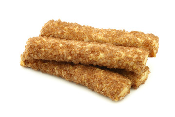 cinnamon sticks on a white background
