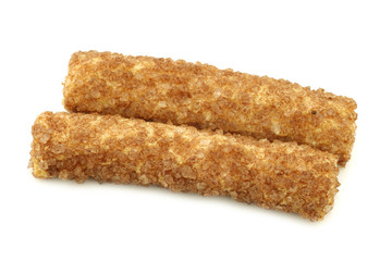 cinnamon sticks on a white background