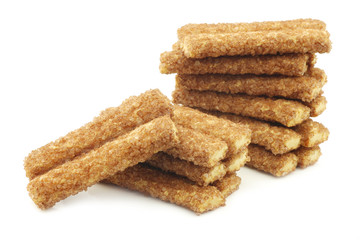 cinnamon sticks on a white background