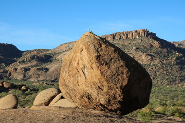 Gigantic granite rock formations Bull's Party on Ameib Farm in Erongo Mountains in Namibia, Africa