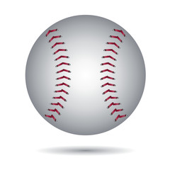Baseball ball on white background
