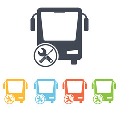 Bus repair service icon