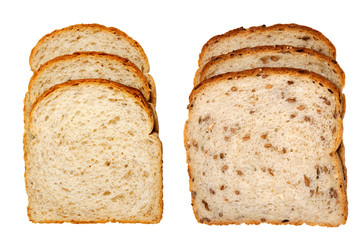 Multigrain light Rye Bread and cracked Wheat Bread