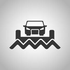 Car on the bridge icon