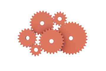 Gears, Cogs isolated on White