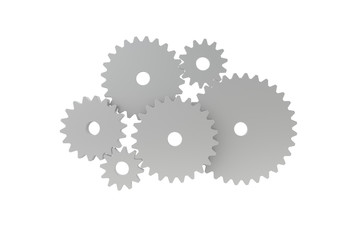 Gears, Cogs isolated on White