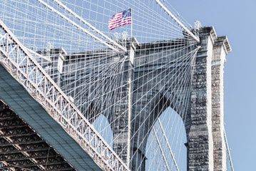 Naklejka premium Brooklyn Bridge in New York City United States America