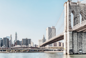 Naklejka premium Most Brookliński w Nowym Jorku Stany Zjednoczone Ameryka