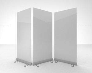 roll-up or banners on background