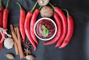 Korean red pepper gochujang for cooking.