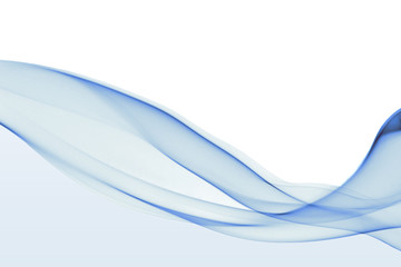 Beautiful smoke on the white background .blue abstract composition