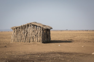 NgoroNgoro,Tanzania - JULY 21, 2014: school in Masai tribe 